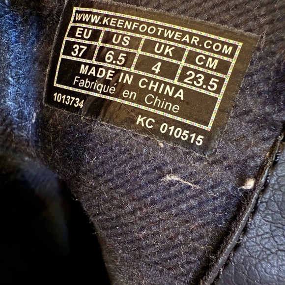 Keen Kate Brown Leather Ankle Wedge Booties - Size 6.5 - Picture 5 of 6